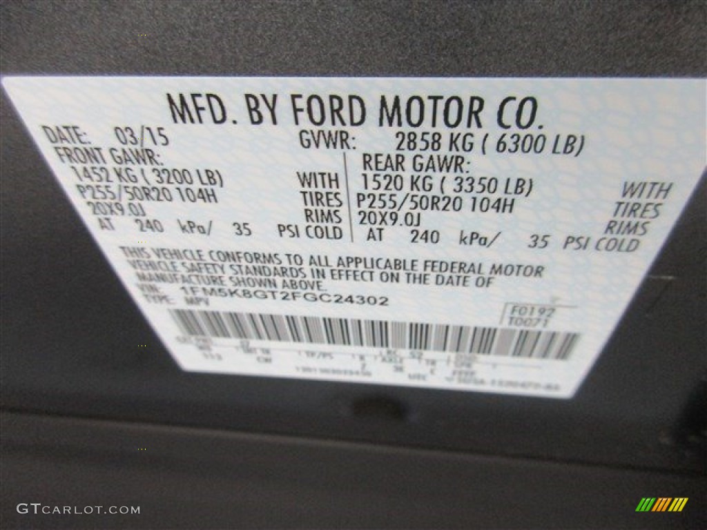 2015 Explorer Sport 4WD - Magnetic / Sport Charcoal Black photo #18