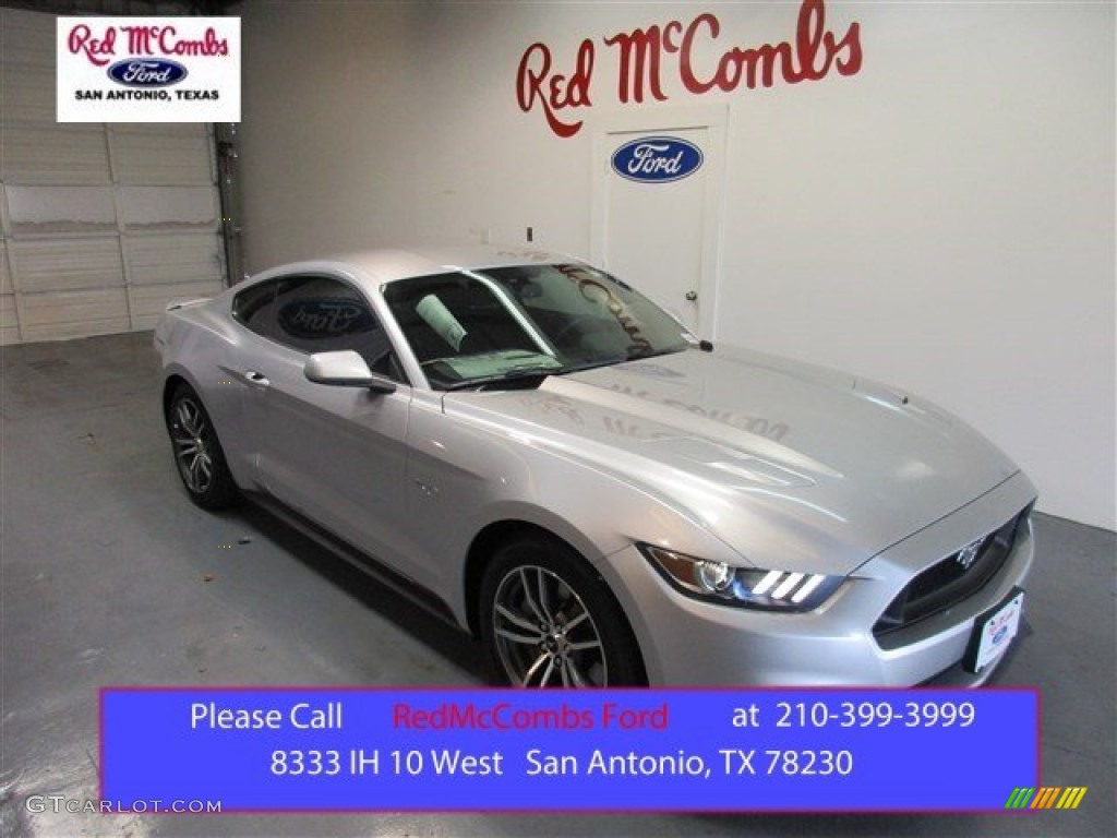 2015 Mustang GT Coupe - Ingot Silver Metallic / Ebony photo #1