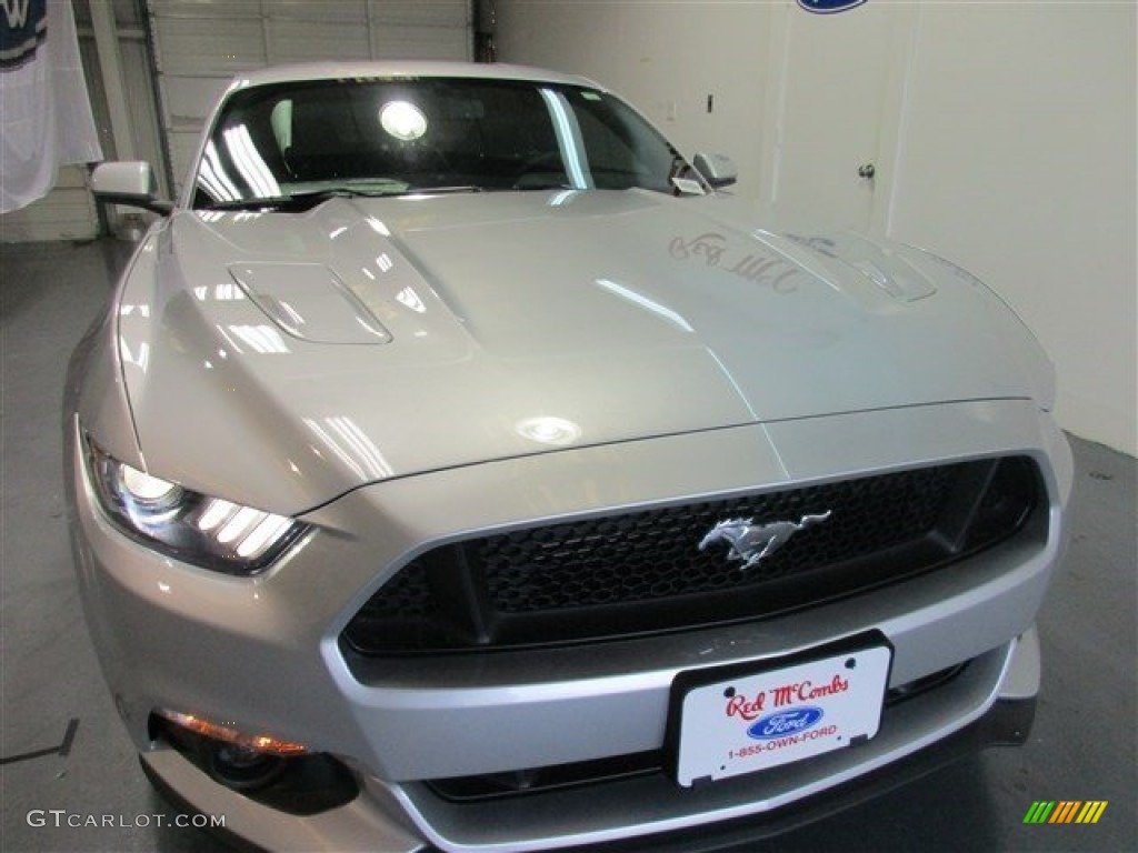 2015 Mustang GT Coupe - Ingot Silver Metallic / Ebony photo #2