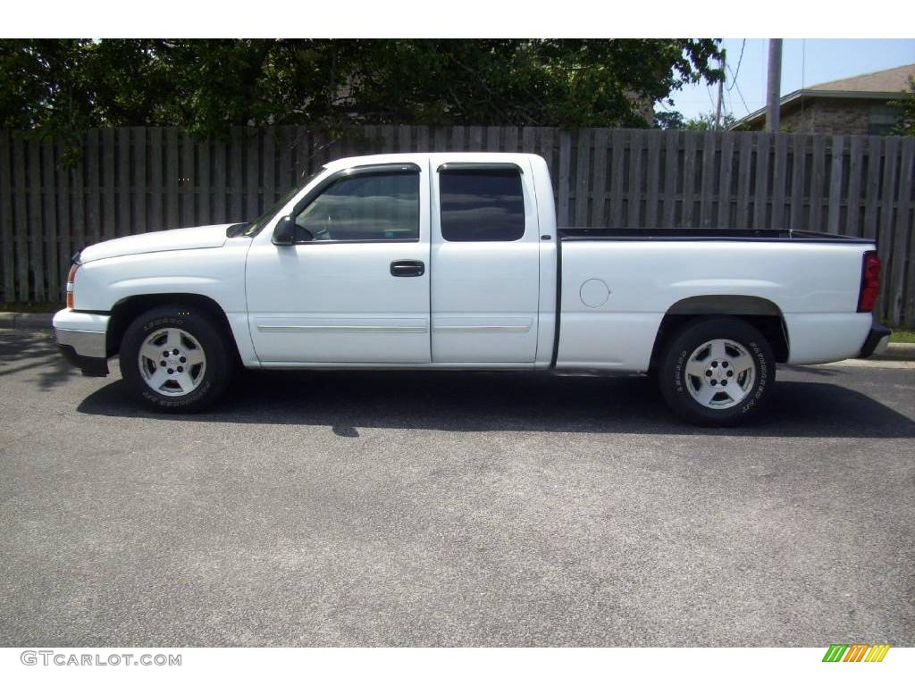 2006 Silverado 1500 LT Extended Cab - Summit White / Dark Charcoal photo #6