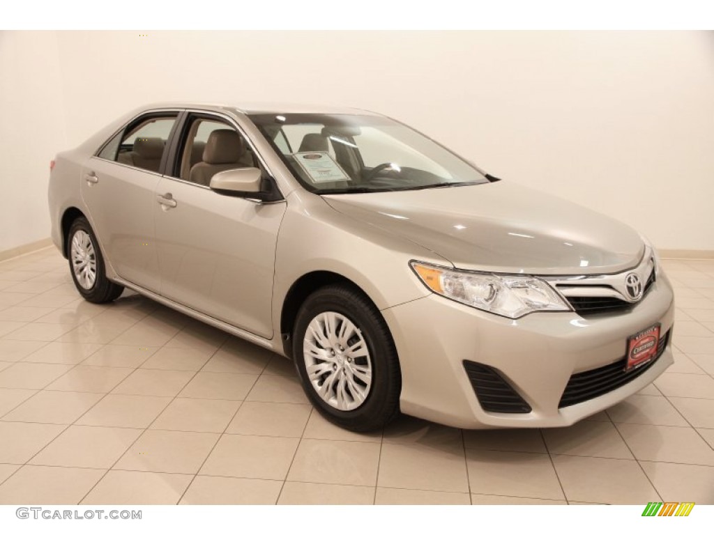 2014 Camry LE - Creme Brulee Metallic / Ivory photo #1