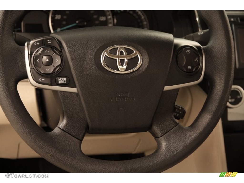 2014 Toyota Camry LE Ivory Steering Wheel Photo #105207335
