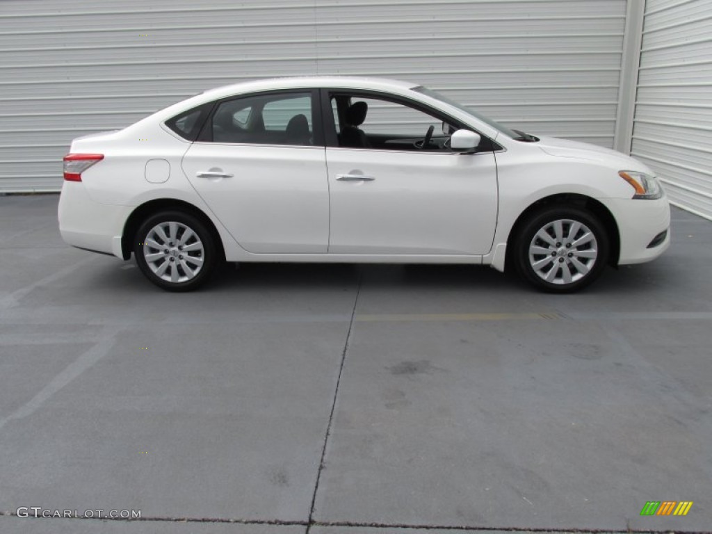 2014 Sentra SV - Aspen White / Charcoal photo #8