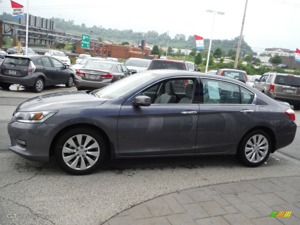 2014 Accord EX-L V6 Sedan - Modern Steel Metallic / Black photo #6