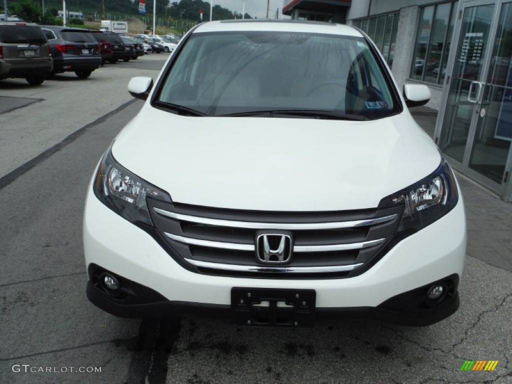 2013 CR-V EX AWD - White Diamond Pearl / Beige photo #5