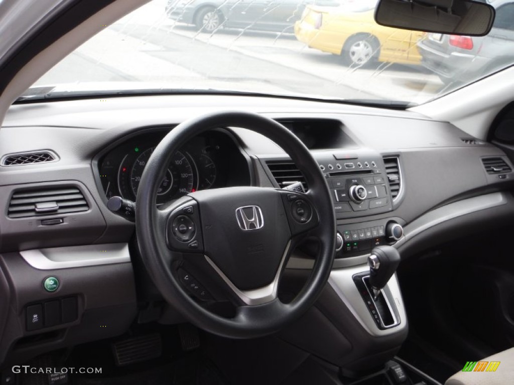 2013 CR-V EX AWD - White Diamond Pearl / Beige photo #14