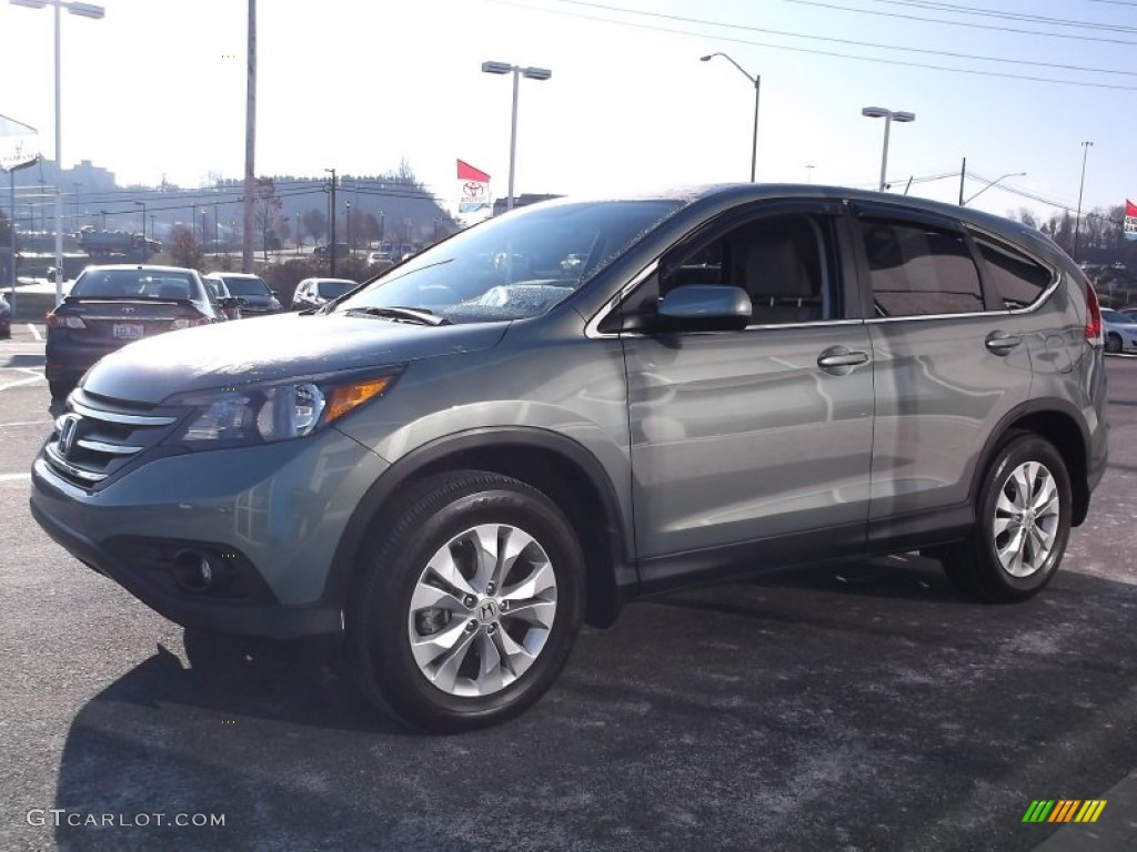 2012 CR-V EX 4WD - Opal Sage Metallic / Beige photo #5