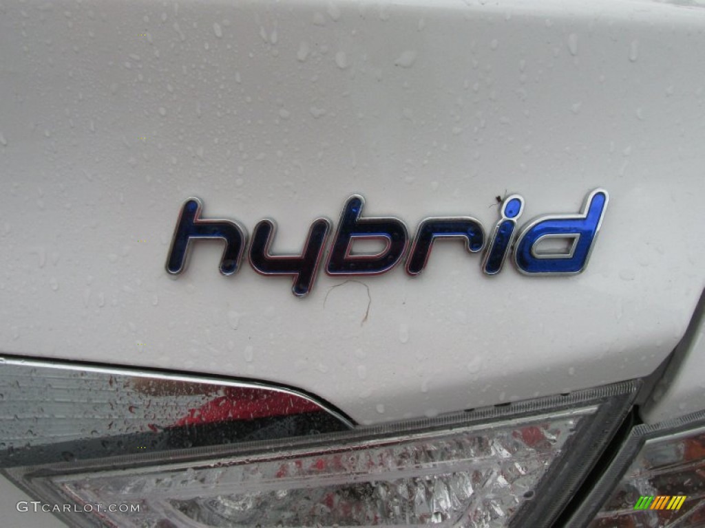 2015 Sonata Hybrid Limited - Diamond White Pearl / Gray photo #15
