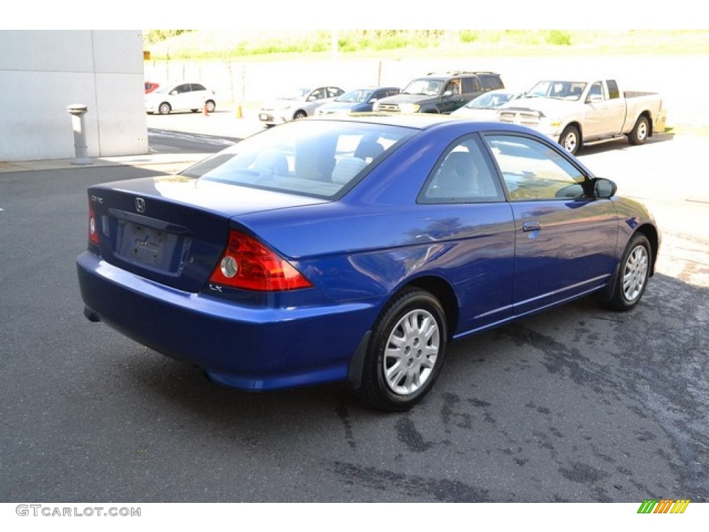 2004 Civic LX Coupe - Fiji Blue Pearl / Ivory Beige photo #2