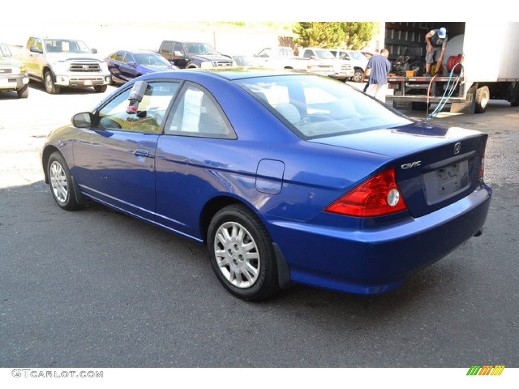 2004 Civic LX Coupe - Fiji Blue Pearl / Ivory Beige photo #4