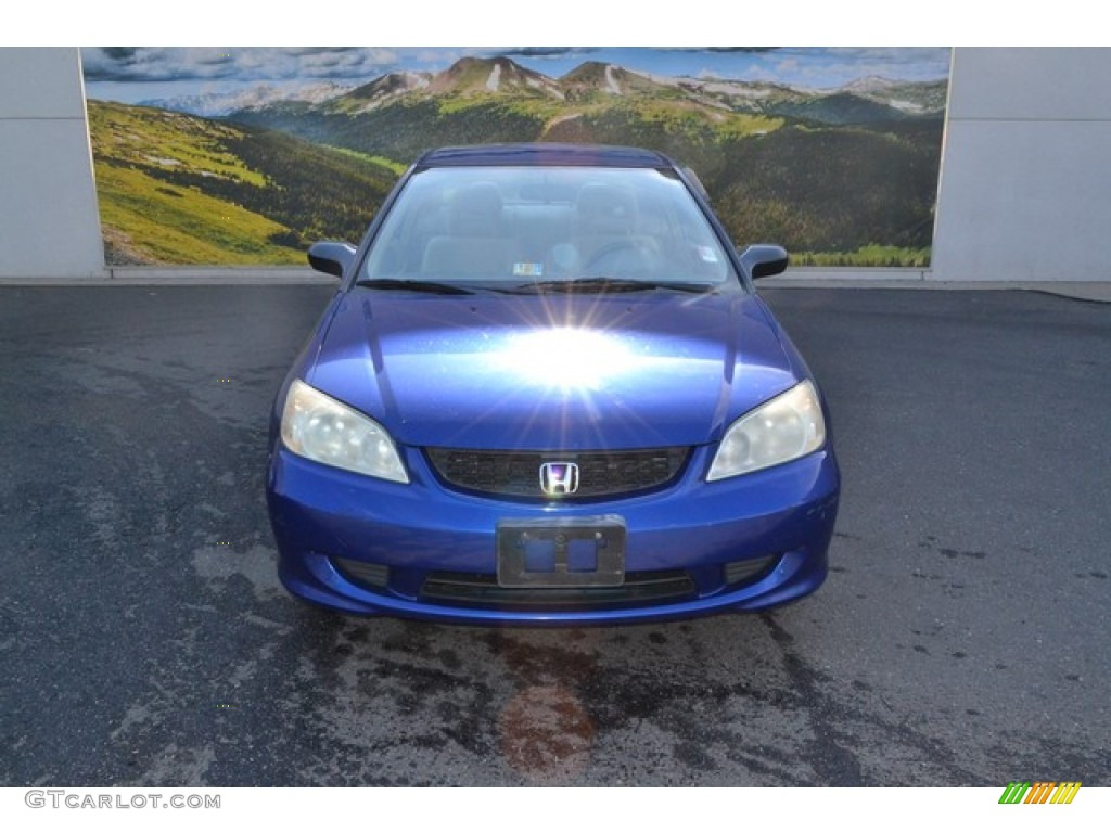 2004 Civic LX Coupe - Fiji Blue Pearl / Ivory Beige photo #6