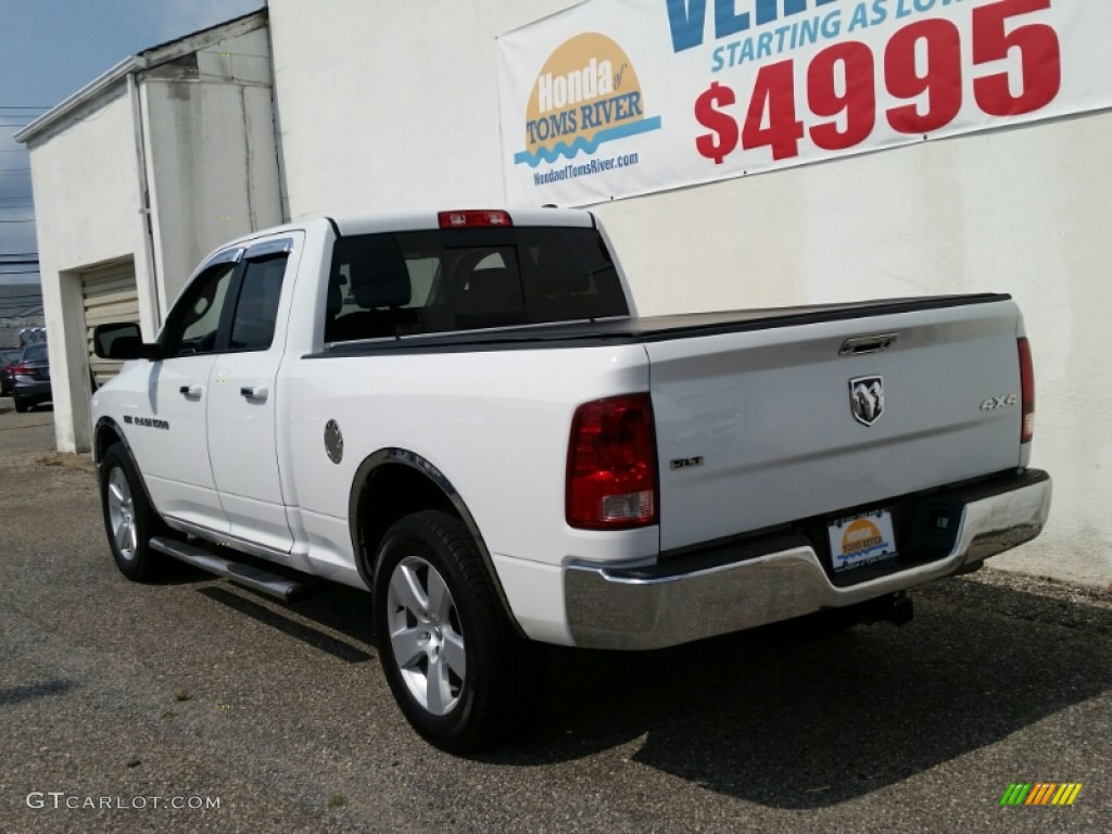 2012 Ram 1500 SLT Quad Cab 4x4 - Bright White / Dark Slate Gray/Medium Graystone photo #4