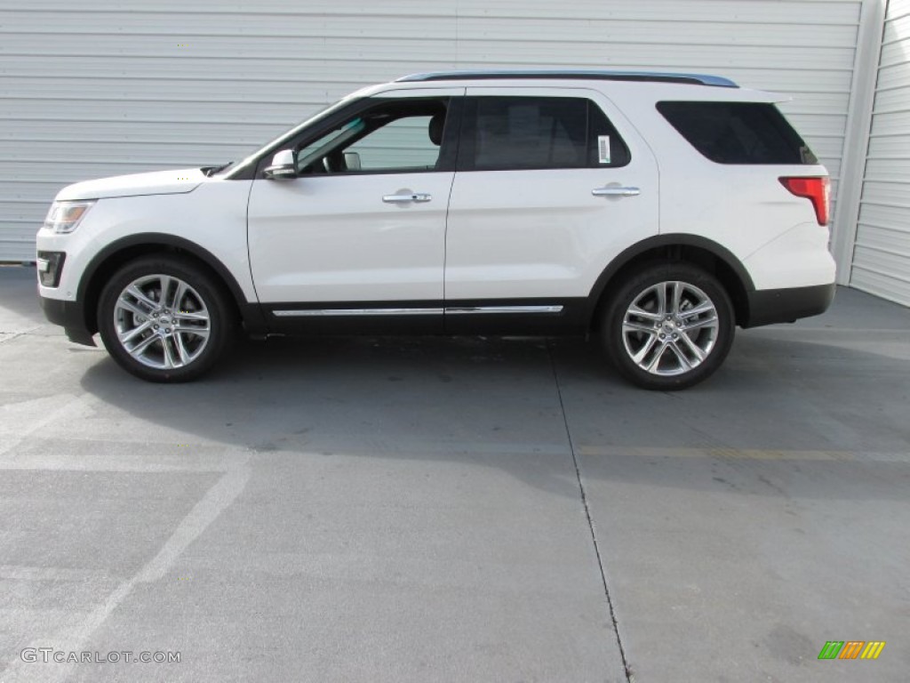 2016 Explorer Limited - White Platinum Metallic Tri-Coat / Ebony Black photo #6