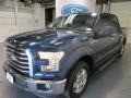 2015 Blue Jeans Metallic Ford F150 XLT SuperCrew  photo #3