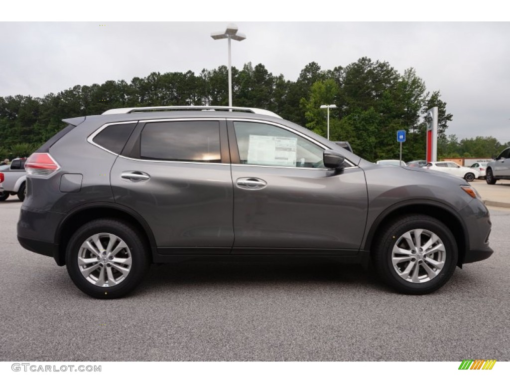 Gun Metallic 2015 Nissan Rogue SV Exterior Photo #105223487