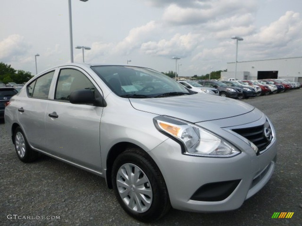 2015 Versa 1.6 S Sedan - Brilliant Silver / Charcoal photo #1