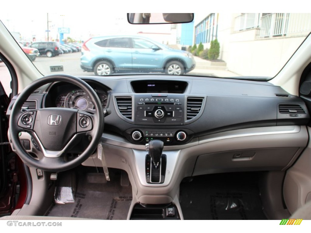 2013 Honda CR-V EX AWD Gray Dashboard Photo #105224594