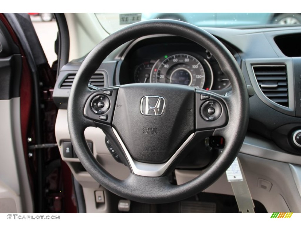 2013 Honda CR-V EX AWD Gray Steering Wheel Photo #105224663