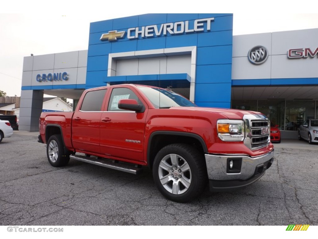 2015 Sierra 1500 SLE Crew Cab - Fire Red / Jet Black photo #1