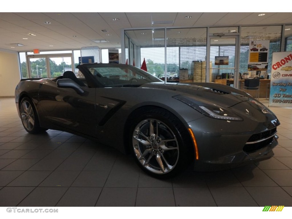 2015 Corvette Stingray Convertible - Shark Gray Metallic / Jet Black photo #1