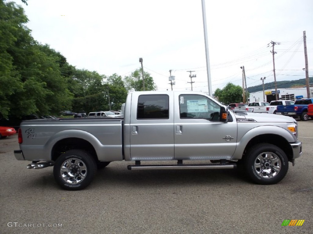 2016 F350 Super Duty Lariat Crew Cab 4x4 - Ingot Silver Metallic / Black photo #1