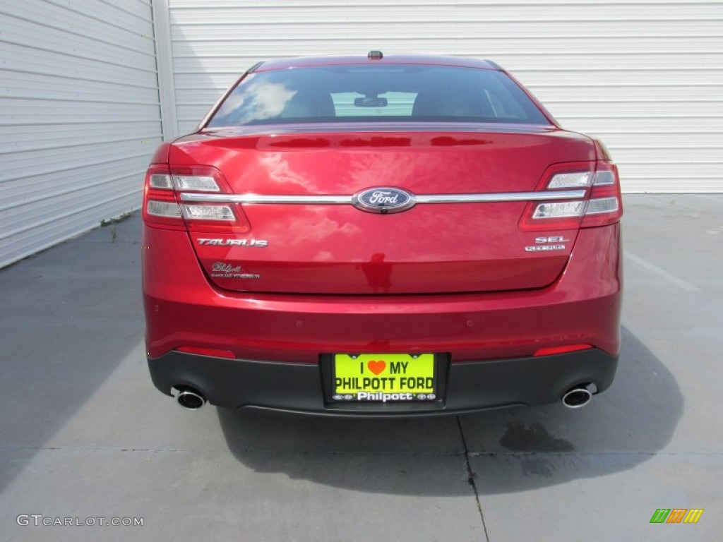2015 Taurus SEL - Ruby Red Metallic / Charcoal Black photo #5