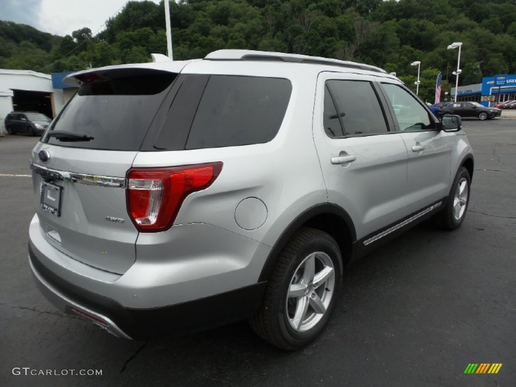 2016 Explorer XLT 4WD - Ingot Silver Metallic / Ebony Black photo #3