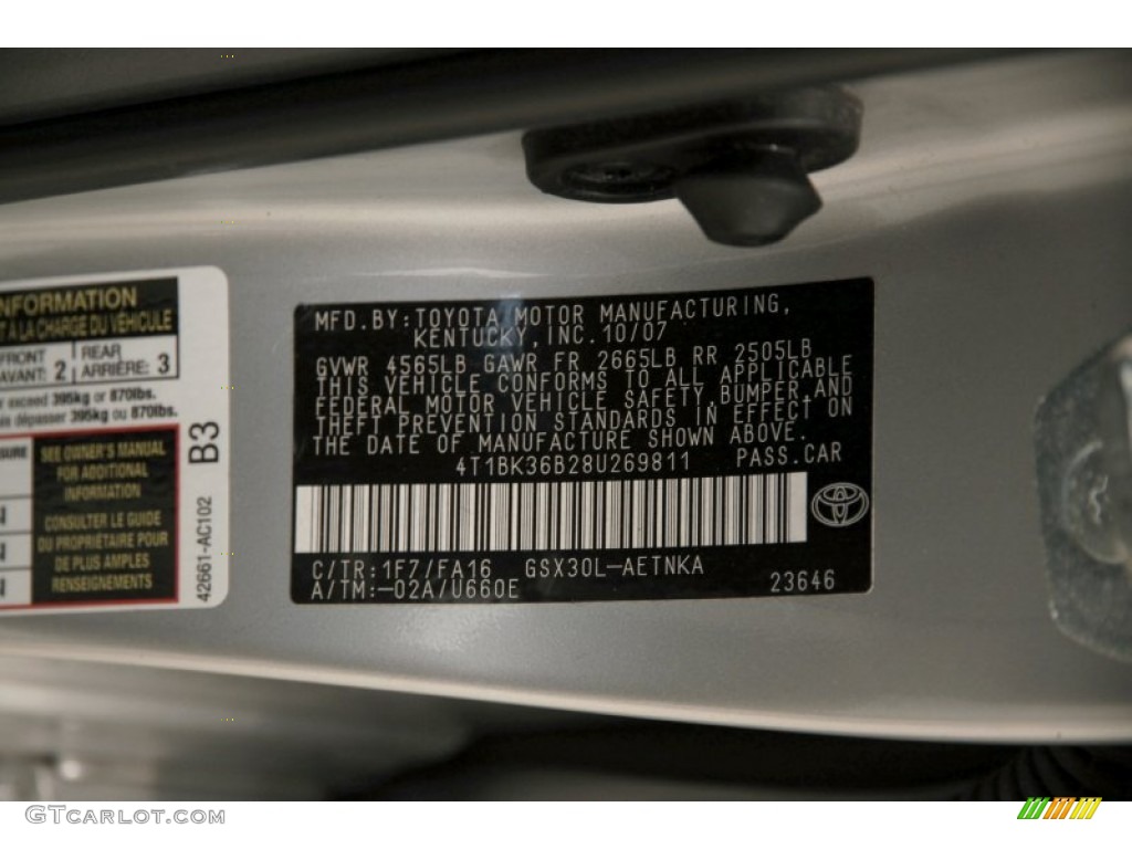 2008 Avalon XL - Classic Silver Metallic / Graphite Gray photo #20