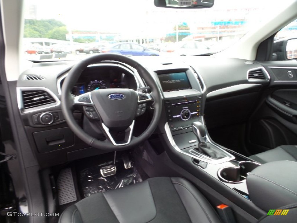 Ebony Interior 2015 Ford Edge Sport AWD Photo #105232550