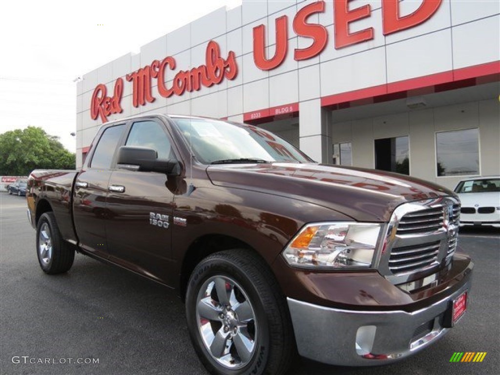 2013 1500 SLT Quad Cab - Western Brown Pearl / Canyon Brown/Light Frost Beige photo #1