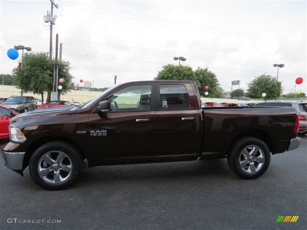 2013 1500 SLT Quad Cab - Western Brown Pearl / Canyon Brown/Light Frost Beige photo #4