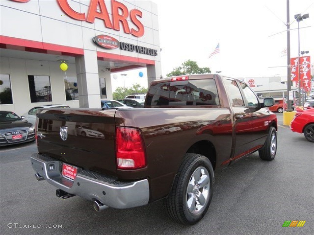 2013 1500 SLT Quad Cab - Western Brown Pearl / Canyon Brown/Light Frost Beige photo #7