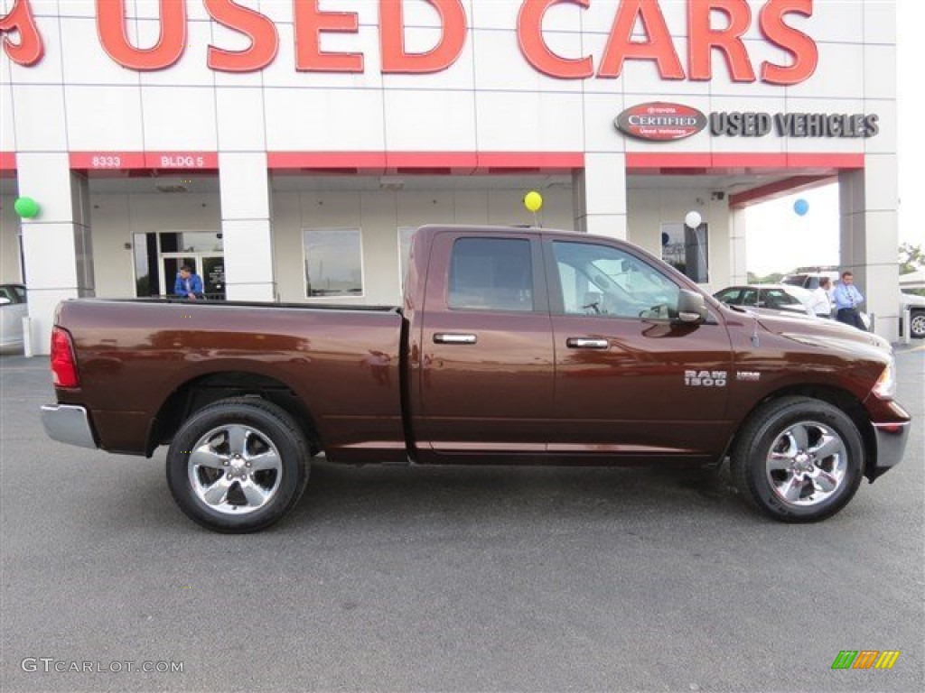 2013 1500 SLT Quad Cab - Western Brown Pearl / Canyon Brown/Light Frost Beige photo #8