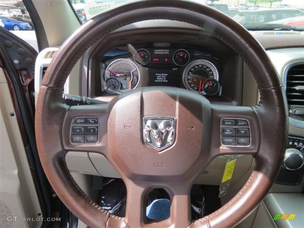 2013 1500 SLT Quad Cab - Western Brown Pearl / Canyon Brown/Light Frost Beige photo #23
