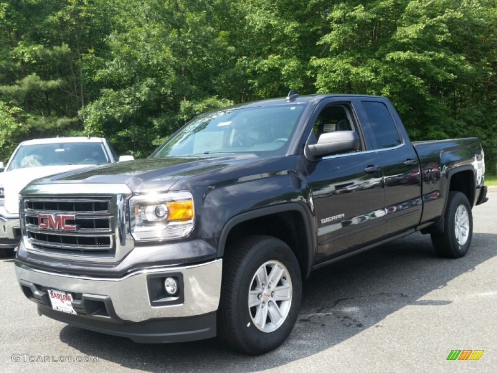 2015 Sierra 1500 SLE Double Cab - Iridium Metallic / Jet Black/Dark Ash photo #1