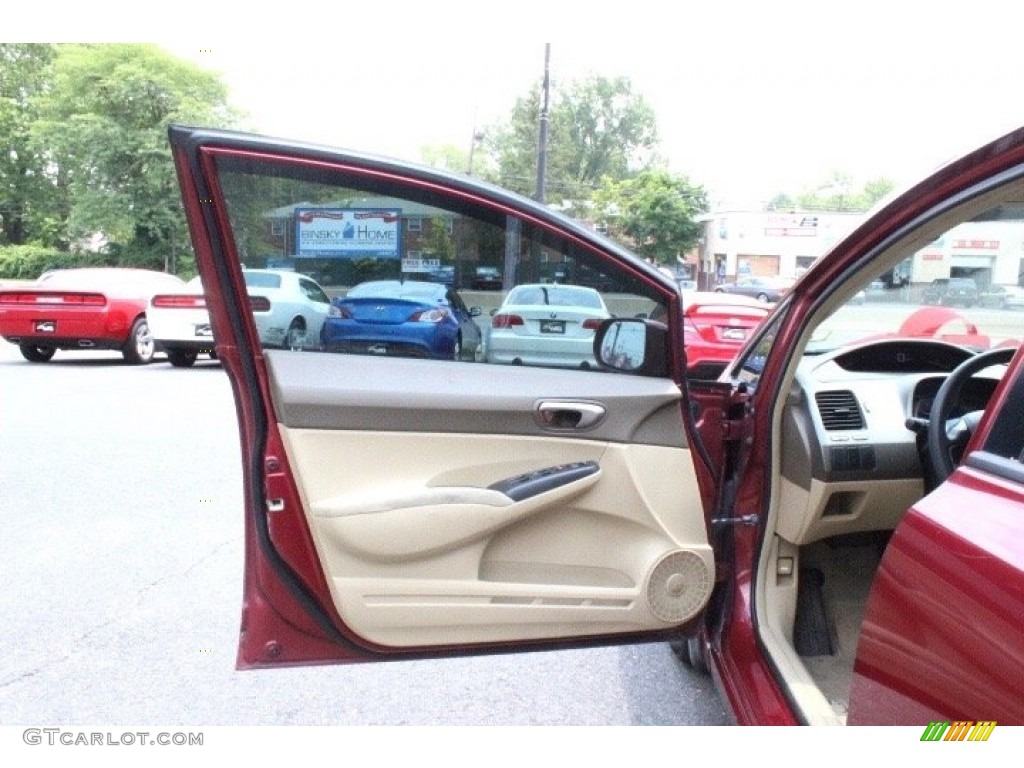 2006 Honda Civic LX Sedan Gray Door Panel Photo #105241715