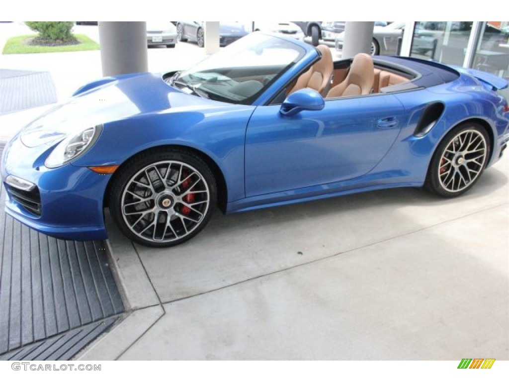 Sapphire Blue Metallic 2015 Porsche 911 Turbo Cabriolet Exterior Photo #105242441