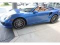 Sapphire Blue Metallic 2015 Porsche 911 Turbo Cabriolet Exterior