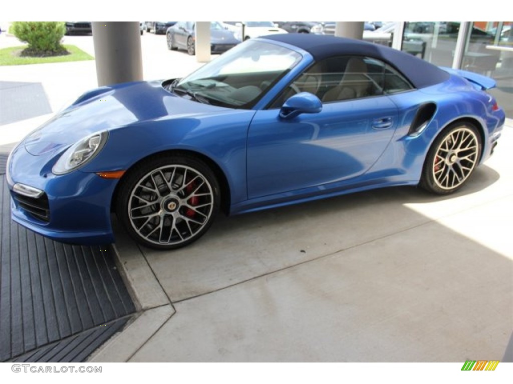 Sapphire Blue Metallic 2015 Porsche 911 Turbo Cabriolet Exterior Photo #105242576