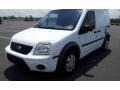 Frozen White 2010 Ford Transit Connect XLT Cargo Van Exterior