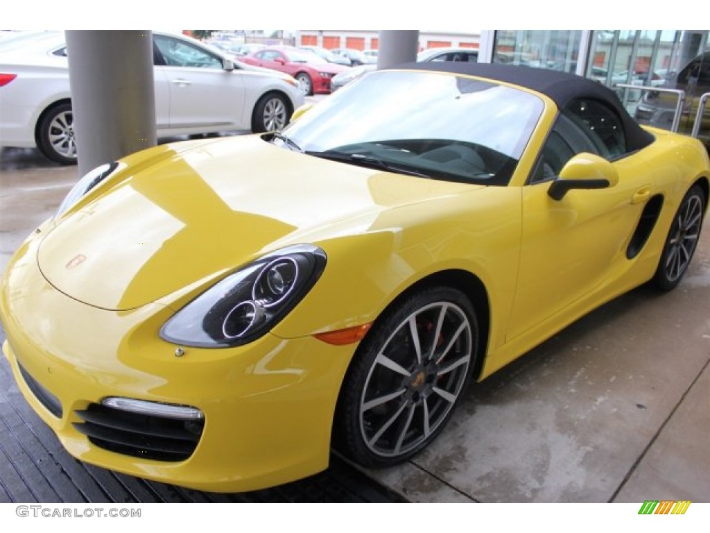 Racing Yellow 2015 Porsche Boxster S Exterior Photo #105243905