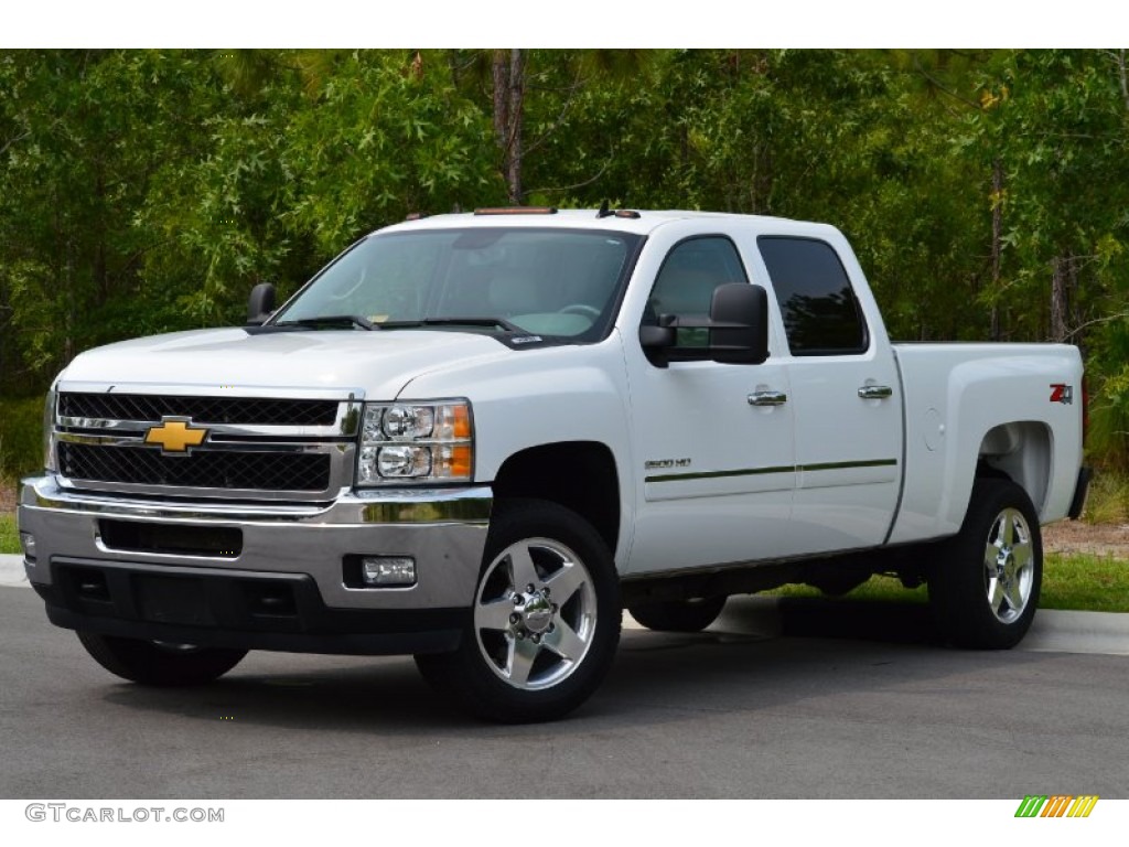 Summit White 2012 Chevrolet Silverado 2500HD LT Crew Cab 4x4 Exterior Photo #105244025