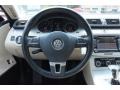 Cornsilk Beige/Black 2011 Volkswagen CC Sport Steering Wheel