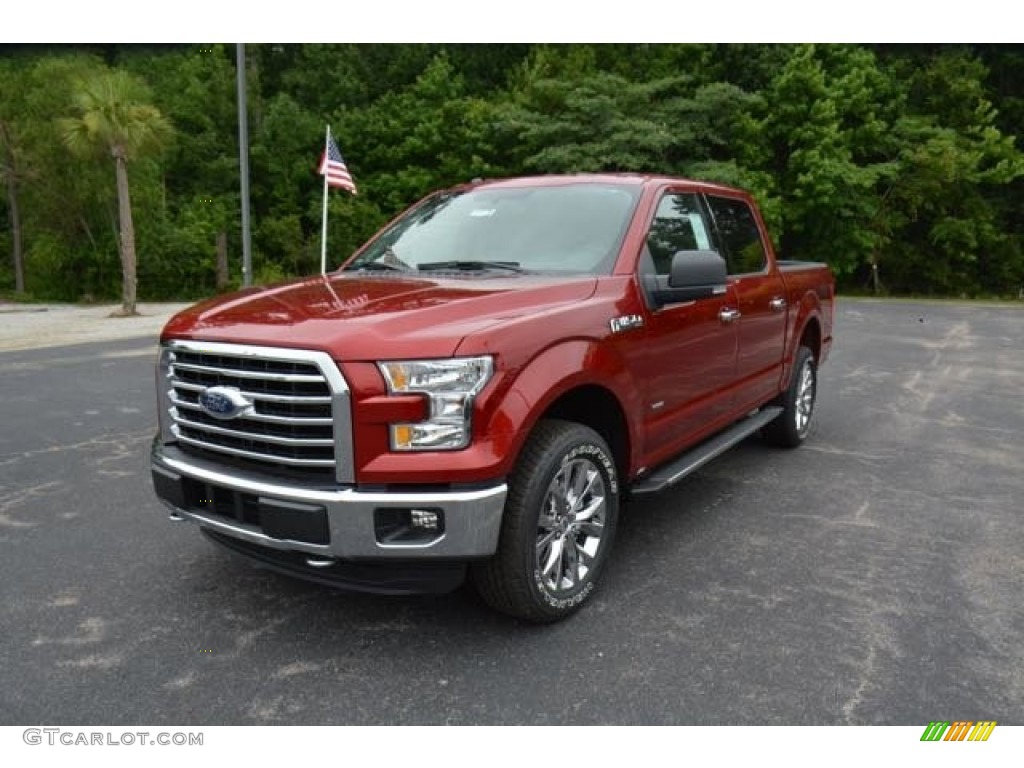 2015 F150 XLT SuperCrew 4x4 - Ruby Red Metallic / Medium Earth Gray photo #1