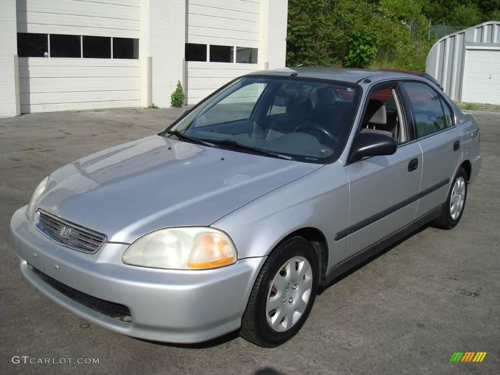 1998 Civic LX Sedan - Vogue Silver Metallic / Gray photo #1