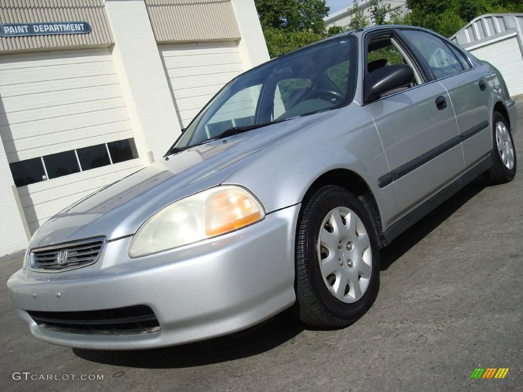 1998 Civic LX Sedan - Vogue Silver Metallic / Gray photo #2