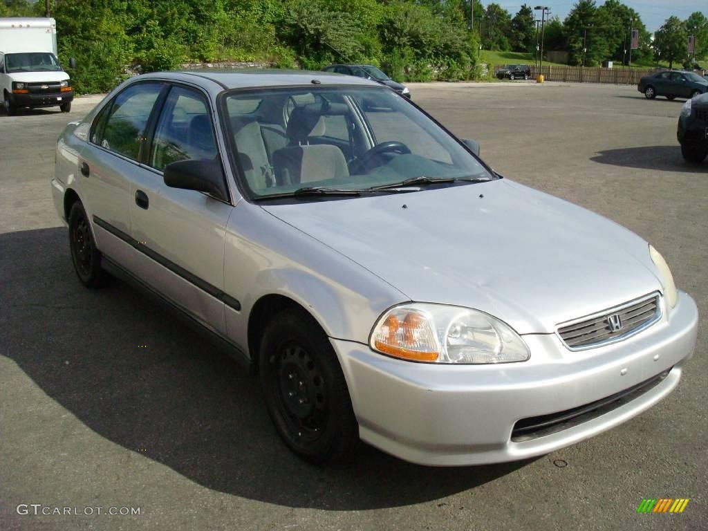 1998 Civic LX Sedan - Vogue Silver Metallic / Gray photo #4