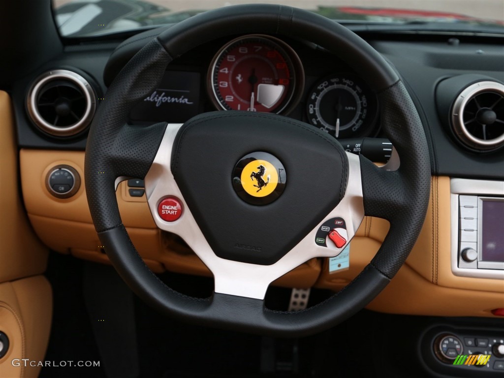 2010 Ferrari California Standard California Model Beige Steering Wheel Photo #105247613