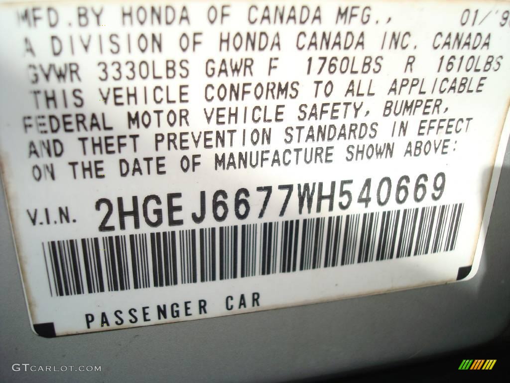 1998 Civic LX Sedan - Vogue Silver Metallic / Gray photo #28