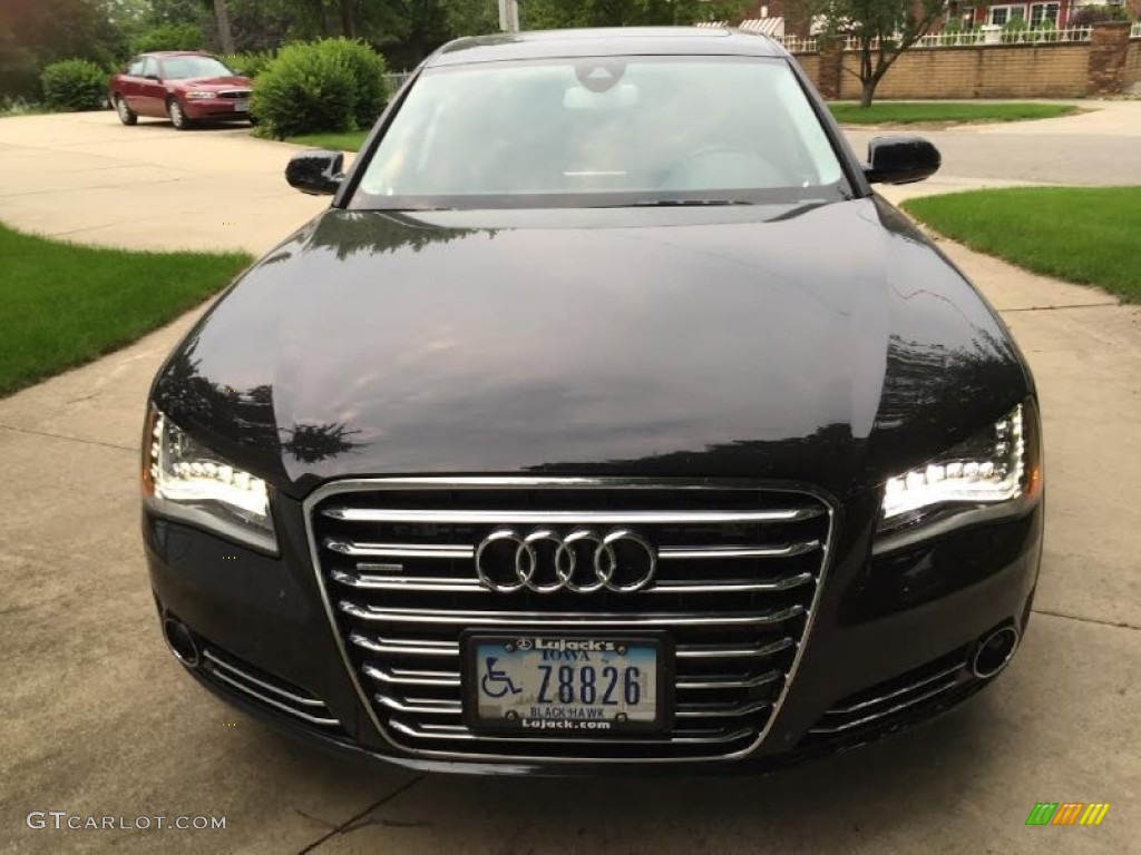 2012 A8 L 4.2 quattro - Havanna Black Metallic / Black photo #2